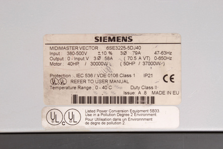 6SE3225-5DJ40 SIEMENS MIDIMASTER VECTOR