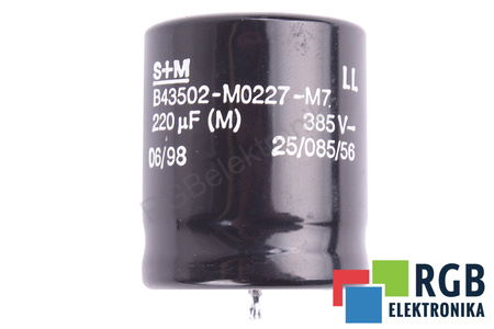 KONDENZÁTOR B43502-M0227-M7 S+M 220UF, 385V