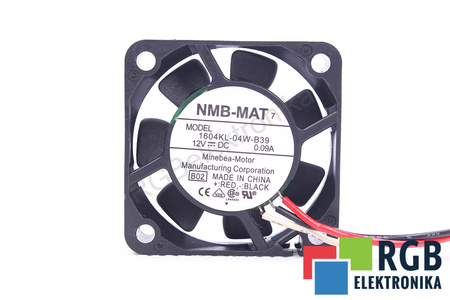1604KL-04W-B39 NMB TECHNOLOGIES B02 40X40X10MM, 12V, 0.09A VENTILÁTOR