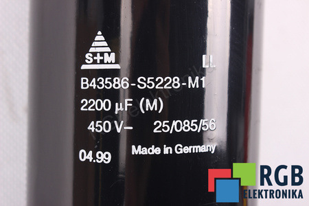 KONDENZÁTOR B43586-S5228-M1 S+M 2200UF, 450VDC