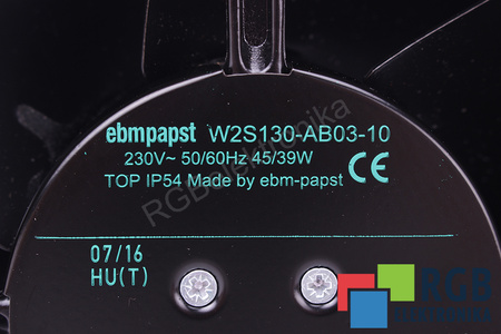W2S130-AB03-10 EBM PAPST 150X55MM, 0.045KW, 230V, 0.27A VENTILÁTOR