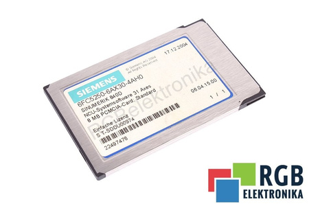 6FC5250-6AX30-4AH0 SIEMENS SINUMERIK 840D 8MB
