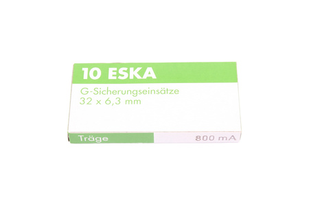 POMALÁ TAVNÁ POJISTKA 632.316 ESKA ZGT-0.8A 250V, 0.8A, 6.3X32MM, 10PCS