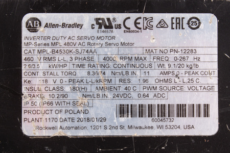 MPL-B4530K-SJ74AA ALLEN BRADLEY