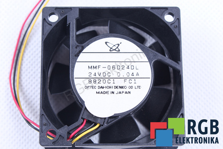 MMF-06D24DL-FC1 MELCO TECHNOREX 60X60X25MM, 24V, 0.04A VENTILÁTOR