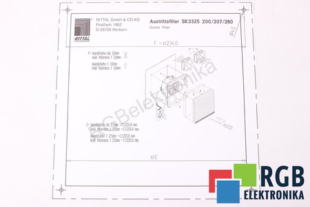 SK3325207 RITTAL FILTR VENTILÁTORU