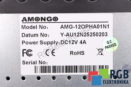 AMG-12OPHA01N1 AMONGO 12VDC 4A 12" LCD DISPLEJ