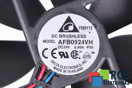 AFB0924VH-F00 DELTA 92X92X25MM 24V, 04A VENTILÁTOR
