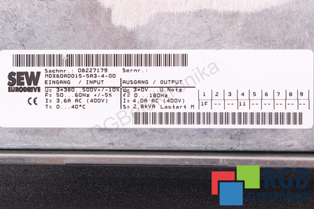 MDX61B0015-5A3-4-0T SEW EURODRIVE MDX61B-0T MOVIDRIVE