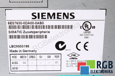 6ES7630-0DA00-0AB0 SIEMENS SIMATIC C7