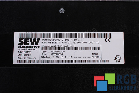 MDV60A0040-503-4-50 SEW EURODRIVE MOVIDRIVE