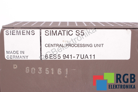 6ES5941-7UA11 SIEMENS SIMATIC S5 CPU 941