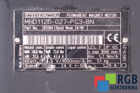 MHD112D-027-PG3-BN INDRAMAT STATOR