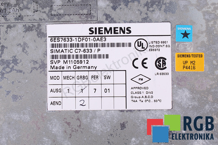 6ES7633-1DF01-0AE3 SIEMENS SIMATIC C7-633/P