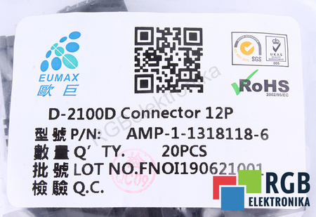 AMP-1-1318118-6 EUMAX D-2100D CONNECTOR PRO BI FANUC 12PIN KRYT ZÁSTRČKY NÁHRADA