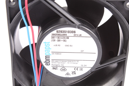 3214JH EBM PAPST 92X92X38MM, 24V, 0.37A VENTILÁTOR
