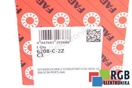 6208-C-2Z-C3 FAG 40X80X18 LOŽISKO