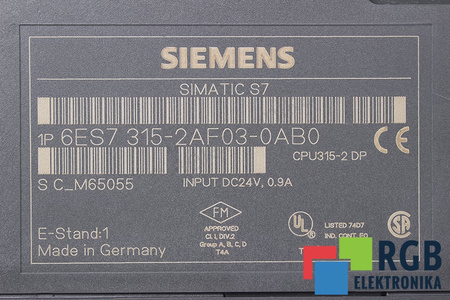 6ES7315-2AF03-0AB0 SIEMENS SIMATIC S7-300 CPU 315-2