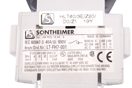LT-FH7-001 SONTHEIMER HLT40/3E/Z20/D0/Z1 ODPOJOVAČ