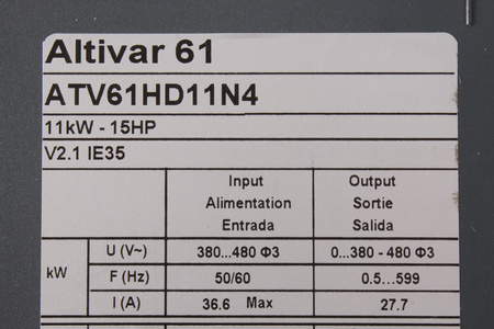 ATV61HD11N4 SCHNEIDER ELECTRIC ALTIVAR 61