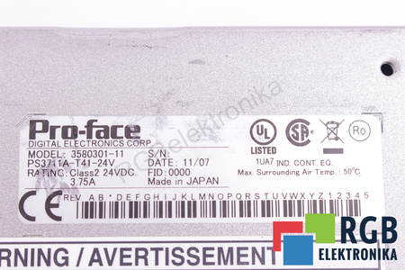 PS3711A-T41-24V PRO-FACE 3580301-11
