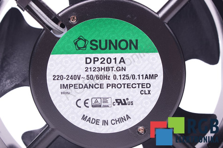 DP201A2123HBT.GN SUNON 120X120X38MM, 230V VENTILÁTOR