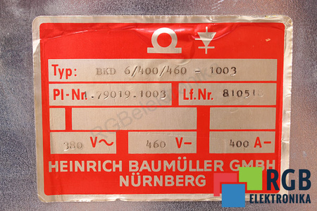 BKD6/400/460-1003 BAUMÜLLER
