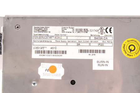 403A-C DANAHER MOTION FER-SERVOSTARTM S403A-CA