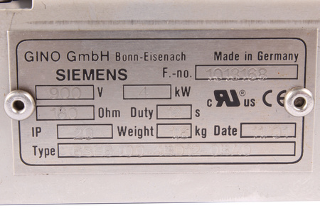 6SE6400-4BD12-BA0 SIEMENS 900V 160OHM BRZDÍCÍ REZISTOR
