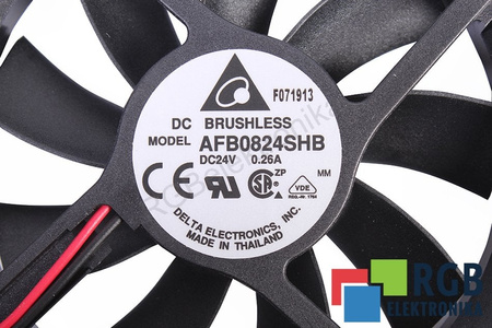 AFB0824SHB DELTA 80X80X15MM, 24V VENTILÁTOR