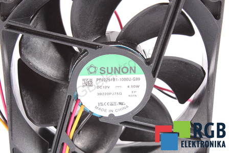 PF92251B1-1000U-G99 SUNON 92X92X25MM, 12V VENTILÁTOR