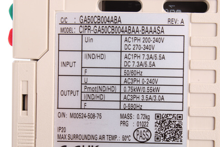 CIPR-GA50CB004ABAA-BAAASA YASKAWA GA500 GA50CB004ABA