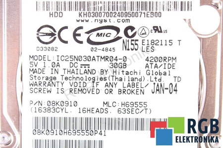 IC25N030ATMR04-0 HITACHI TRAVELSTAR 30GB