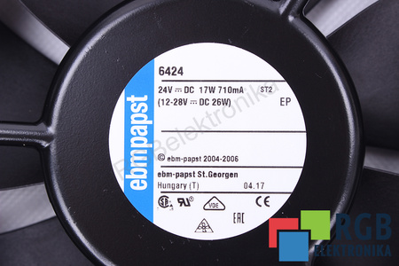 6424 EBM PAPST 172X150X51MM, 24V VENTILÁTOR