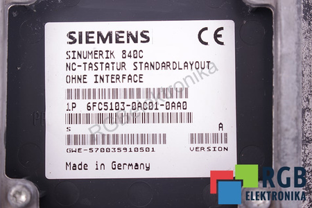 6FC5103-0AC01-0AA0 SIEMENS SINUMERIK 840C/840CE KLÁVESNICE