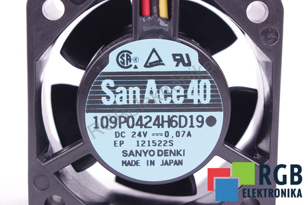 A90L-0001-0385#A FANUC 109P0424H6D19 40X40X20MM, 24V VENTILÁTOR