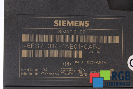 6ES7314-1AE01-0AB0 SIEMENS SIMATIC S7-300 CPU 314