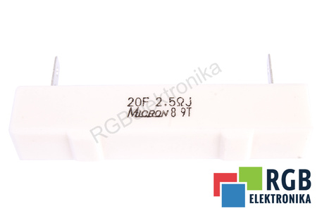 REZISTOR 2.5 OHM MICRON 64X12X12 2.5OHM, 20W