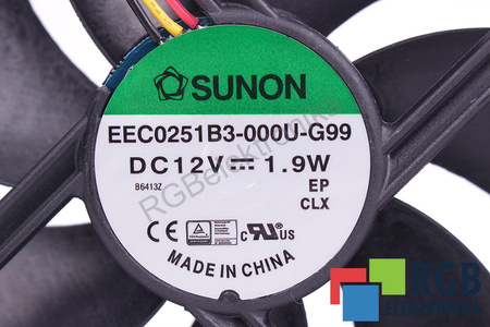 EEC0251B3-000U-G99 SUNON 120X120X25, 12V VENTILÁTOR