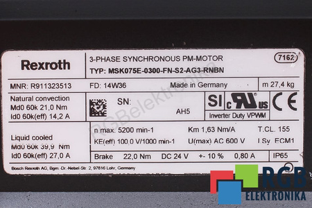 MSK075E-0300-FN-S2-AG3-RNBN BOSCH REXROTH