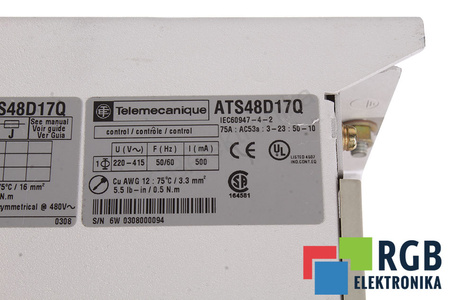 ATS48D17Q SCHNEIDER ELECTRIC ALTISTART 48