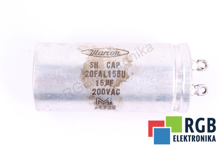 KONDENZÁTOR 20FAL156U MARCON 15UF, 200VAC