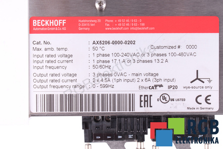 AX5206-0000-0202 BECKHOFF AX5206