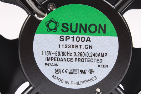SP100A1123XBT.GN SUNON 120X120X38MM, 115V VENTILÁTOR