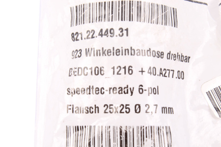 BEDC106NN000001216000 INTERCONTEC 821.22.449.31 6PIN 25X25 2.7MM ZÁSUVKA