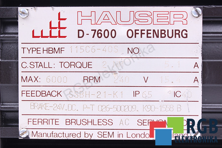 HBMF115C6-40S HAUSER