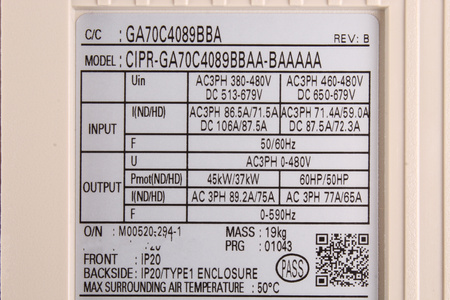 CIPR-GA70C4089BBAA-BAAAAA YASKAWA GA700