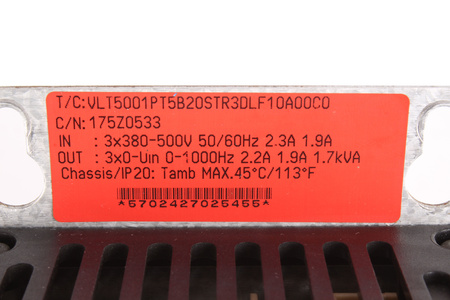 VLT5001PT5B20STR3DLF10A00C0 DANFOSS 175Z0533