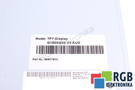 G150XG03 AUO V3 15" LCD DISPLEJ