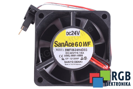 9WF0624H4D03 SANYO DENKI 60X60X25MM, 24V VENTILÁTOR
